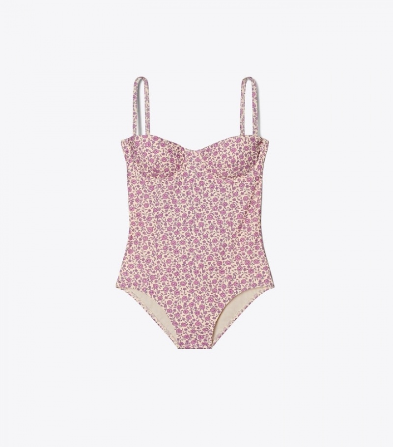 Tory Burch Woven Underwire One-piece Swimwear & Cover-Ups Dam | FJNPSUC-69